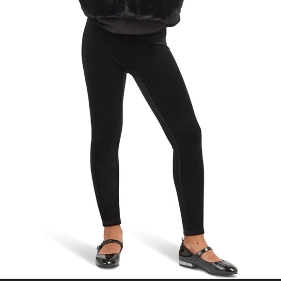 Spanx girls velvet leggings size girls large 10-12 green blue grey malachite - Picture 9 of 9